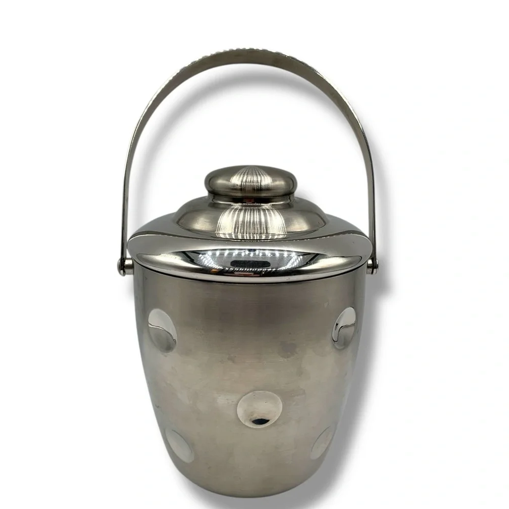 Vintage Waterford Marquis Stainless Steel Ice Bucket Original Sticker